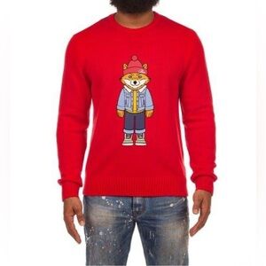 NWT Akoo Men’s Size 3XL Slick  Bundled Sweater Croissant Red Navy Blue